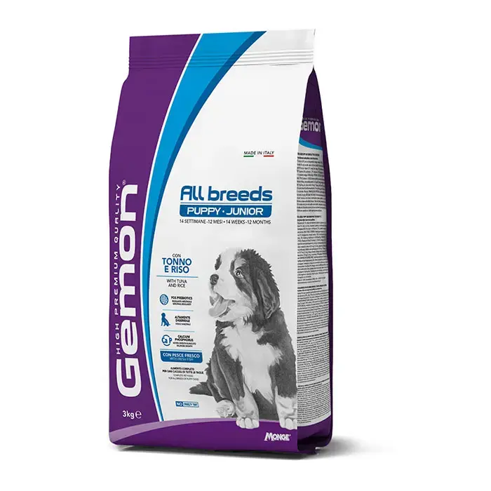 Gemon Dog All Breeds Puppy and Junior with Tuna and Rice 3 kg