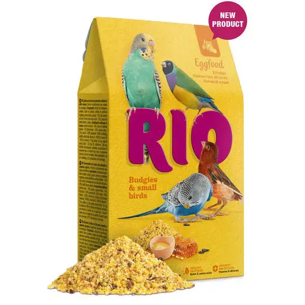 RIO Eggfood for budgies and small birds 250 g - barība ar olām mazajiem papagaiļiem un putniem