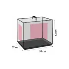 Flamingo metāla būris (ar divām durtiņām) KEO L 93x57x62 cm melns — Foto 4