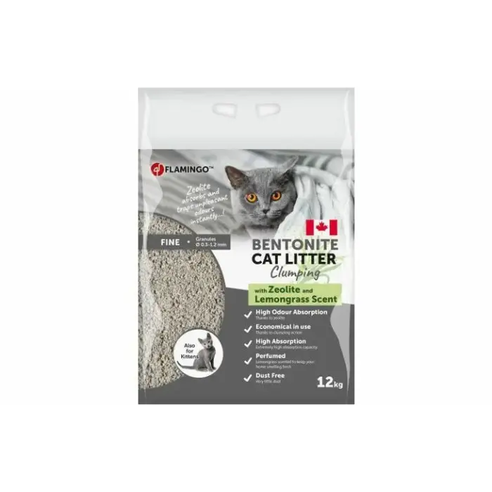 Flamingo Cat Litter Lemongrass 12 kg