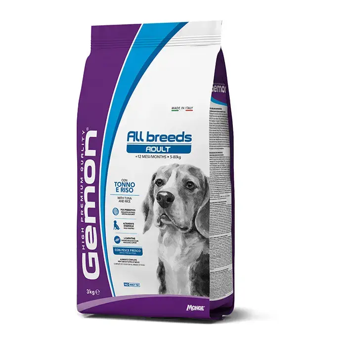 Gemon Dog All Breeds Adult with Tuna and Rice 3 kg