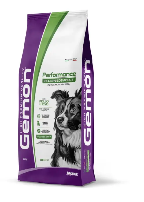 Gemon Dog Performance All Breeds Adult with Chicken and Rice 20 kg