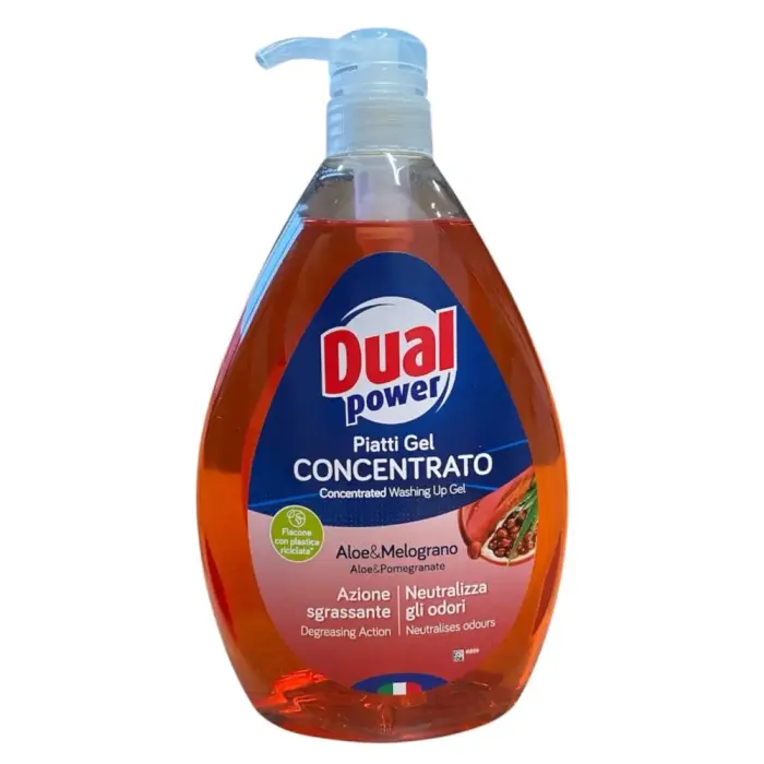 Dual Power Piatti Gel Concentrato Aloe & Melograno 1 L