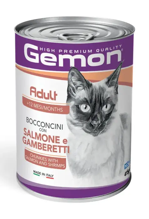 Gemon Cat Adult Chunkies with Salmon and Shrimps 415 g