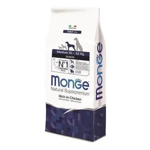 Monge Dog Medium Senior Rich in Chicken 12 kg