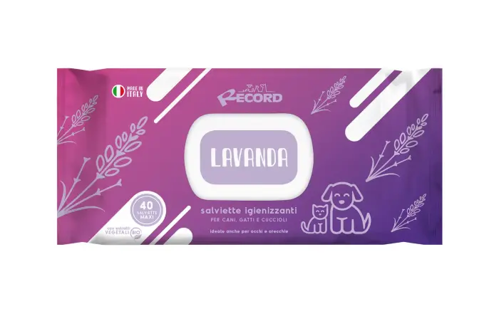 Tīrošas salvetes suņiem/kaķiem Maxi ar lavandas aromātu 40 gb.