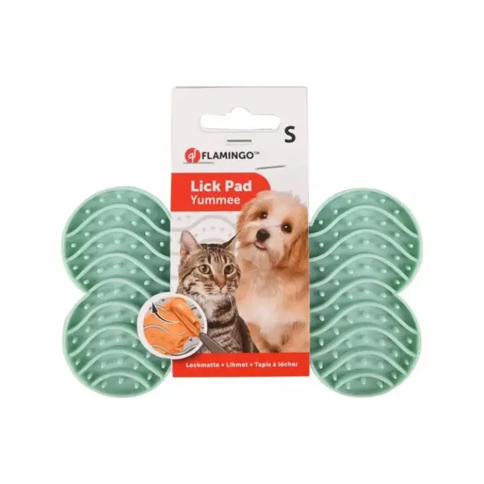 Flamingo LICK PAD YUMMEE SILICONE BONE MINT GREEN S 15CM
