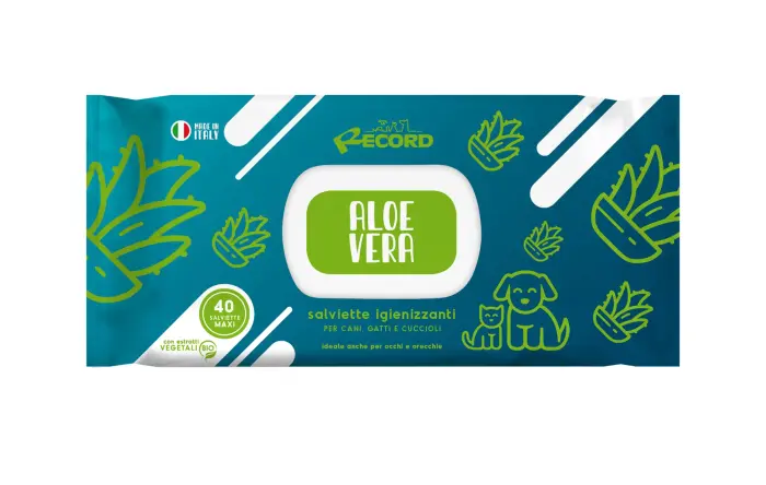Tīrošas salvetes suņiem/kaķiem Maxi ALOE VERA 40 gb.
