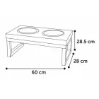 Flamingo TWIN FEEDER SET+STAND TOMMY 60x28x28,5CM 2700ML — Foto 3