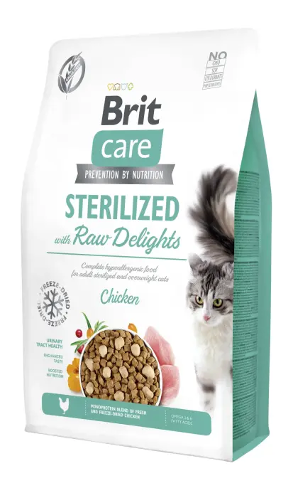 Brit Care Cat Sterilized with Raw Delights Chicken 2 kg