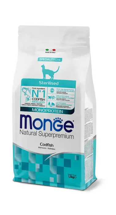 Monge Cat Sterilised Monoprotein Codfish 1,5 kg
