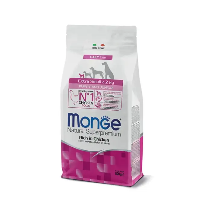 Monge Dog Extra Small Puppy and Junior Rich in Chicken 0,8 kg