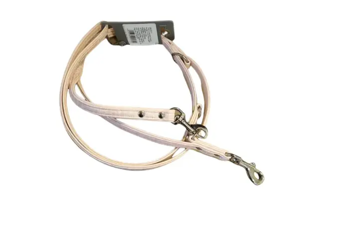 Training Leash Croque Bones 11/200 Faux Leather Kroko light pink/light