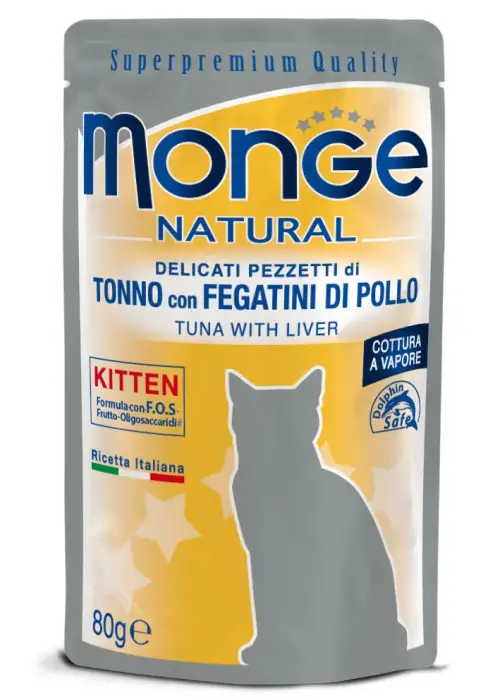 Monge Cat Natural Pouch Kitten Tuna