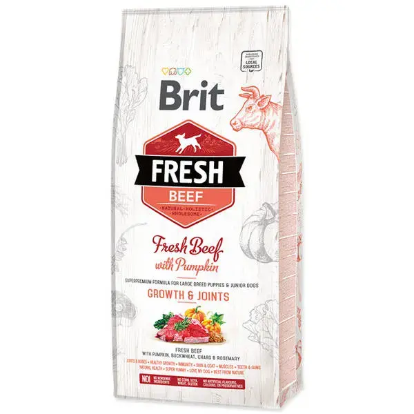 Brit Fresh Beef with Pumpkin Puppy Large 12 kg barība kucēniem