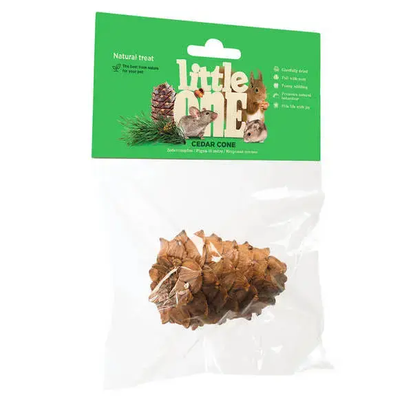 Little One treat-toy "Cedar cone" 1 gb. - kārums-rotaļlieta ciedru čiekurs
