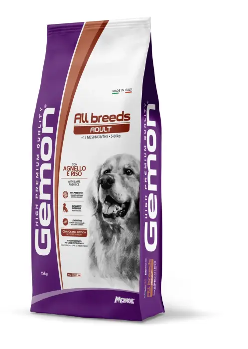 Gemon Dog All Breeds Adult with Lamb and Rice 15 kg