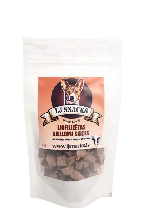 LJ Snacks Liofilizētas lielopu sirdis 50 gr