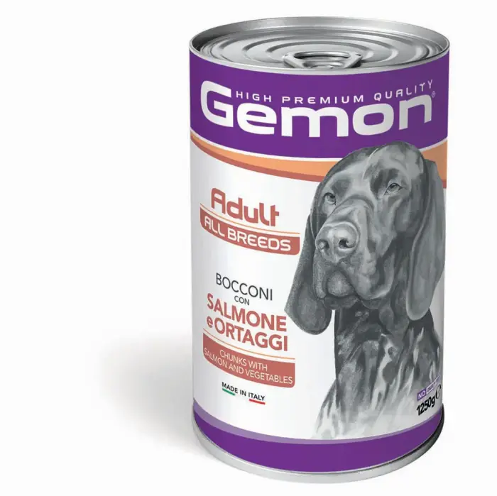 Gemon Dog Adult All Breeds Chunks with Salmon & Vegetables 1250 g