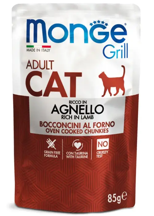 Monge Cat Grill Pouch Adult Chunkies