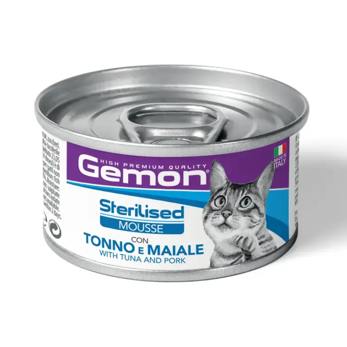 Gemon Cat Mousse Sterilised with Tuna and Pork 85 g
