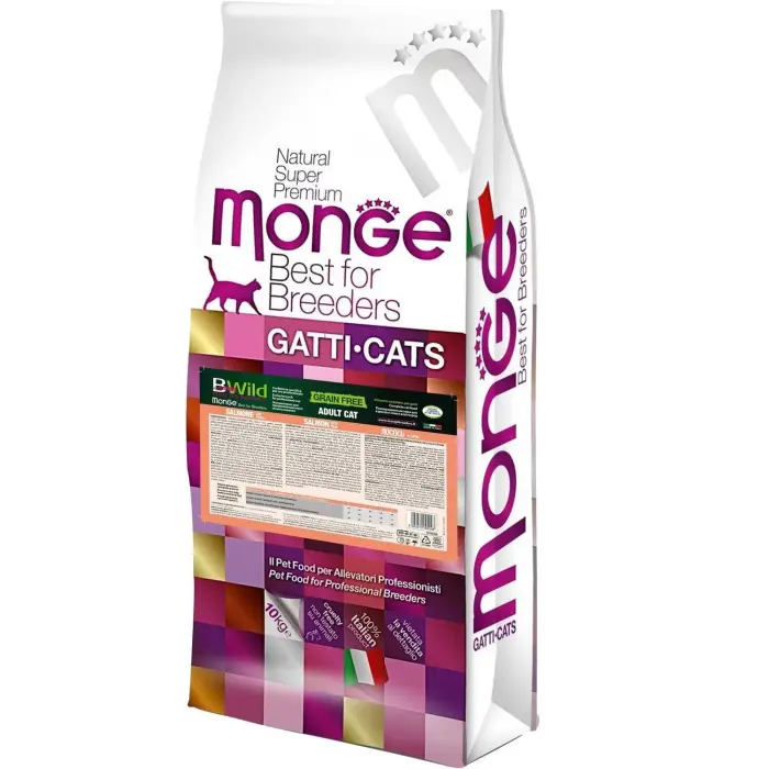 Monge Cat Breeder BWild Grain Free Adult Salmon with Peas 10 kg