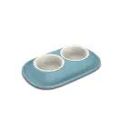 Rubber double diner with plastic bowls Ø 9,5 cm, dif.colors — Foto 2