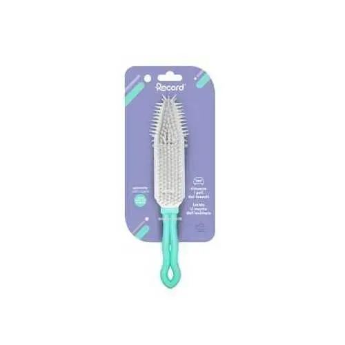 Pet and fabric hair capture brush with rubber bristles 27 x 4 x 3 cm