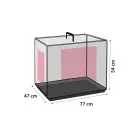 Flamingo metāla būris (ar divām durtiņām) KEO M 77x54x47 cm melns — Foto 4