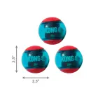 KONG Squeezz Action Ball Red Medium 3 gb 6,4 cm - rotaļlieta suņiem — Foto 3