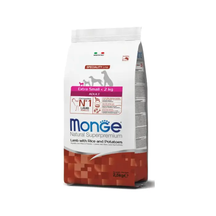 Monge Dog Extra Small Adult Lamb with Rice and Potatoes 2,5 kg