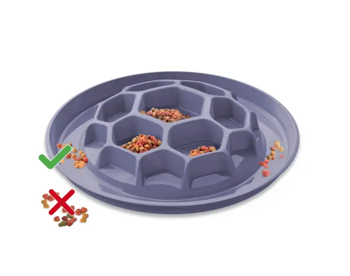 Pet bowl Cactus Slow Food cm. 32x32x7 h with anti-slide, different colors