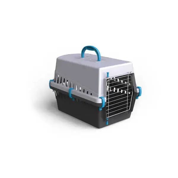 Pet carrier cm 50 x 33 x 32 h with metal door, different colors