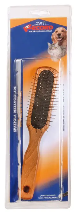 RECTANGULAR BRUSH, STAINLESS STEEL LONG TEETH 20X3,5 CM
