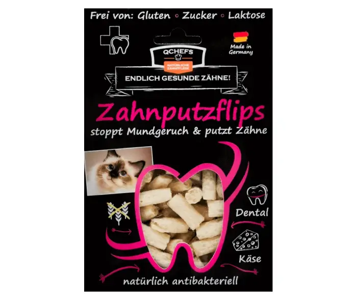 QCHEFS Kārums kaķiem Dental Flips 40 gr