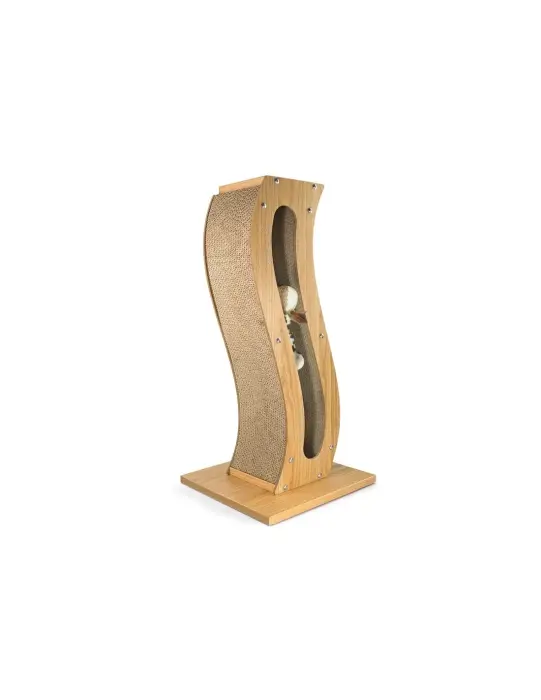 Wood and cardboard cat scratcher Onda