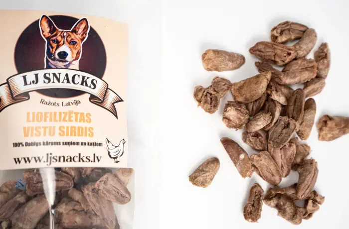 LJ Snacks liofilizētas vistu sirdis 80 g