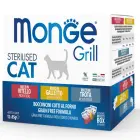Monge Cat Grill Pouches Multipack Sterilised Veal, Cockerel, Trout 12x85 g — Foto 1