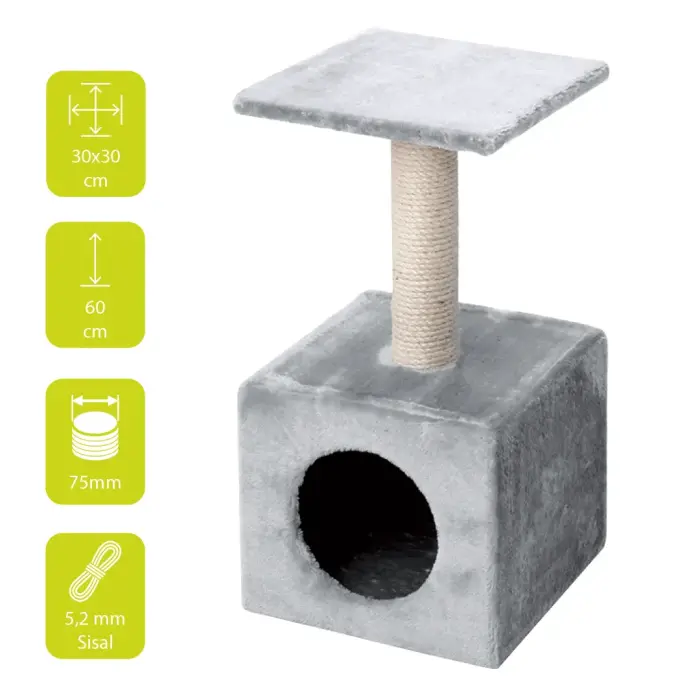 Scratching tree ABEY 30x30x60cm Grey