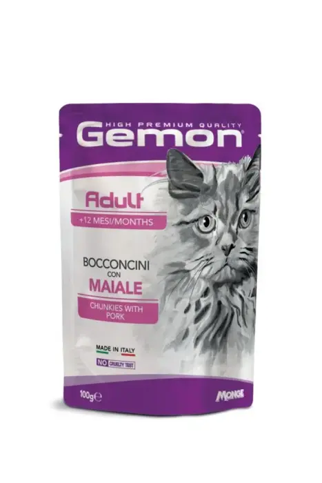 Gemon Cat Pouch Kitten Chunkies with Pork 100 g