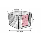 Flamingo nožogojums suņiem  ZECTA BLACK 162x140x80cm — Foto 4