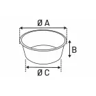 Flamingo Feeding and drinking bowl Dena Round Bordeaux & Silver  d 11,5 cm 180 ml — Foto 2