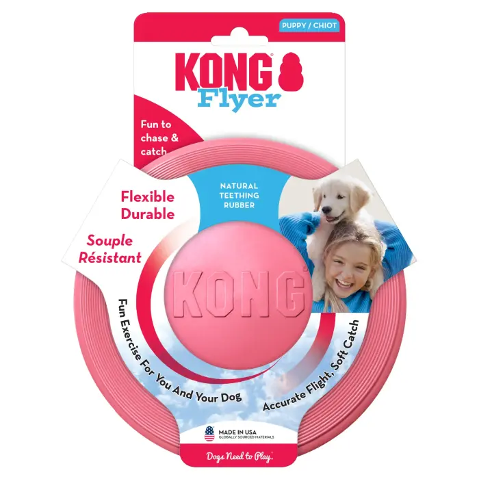 KONG Puppy Flyer Small Assorted - rotaļlieta kucēniem