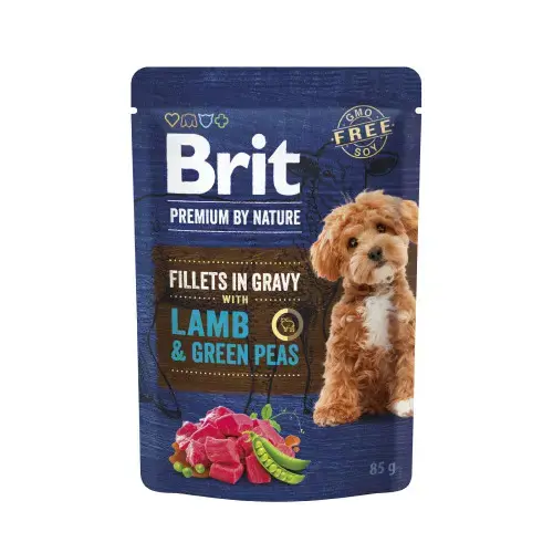 Brit Premium By Nature Dog Lamb & Green Peas in Gravy 85 g