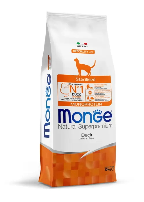 Monge Cat Sterilised Monoprotein Duck 10 kg