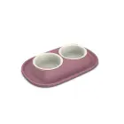 Rubber double diner with plastic bowls Ø 9,5 cm, dif.colors — Foto 3
