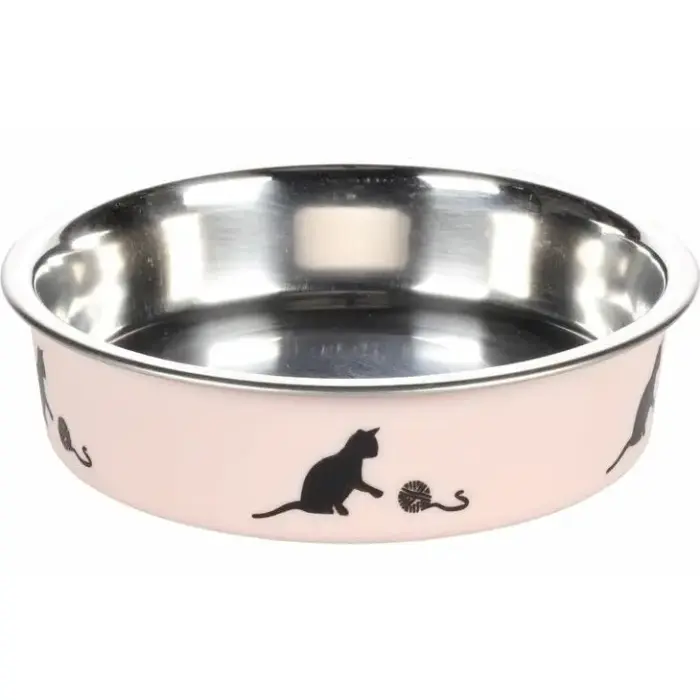 Flamingo metāla bļoda kaķiem BELLA rozā  d 11,5cm 180 ml