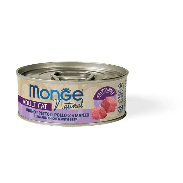 Monge Cat Natural Tuna and Chicken Breast with Beef 80 g