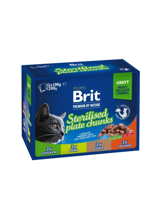 Brit Care Cat Pouch Sterilised Plate
