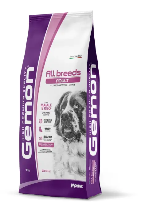 Gemon Dog All Breeds Adult with Pork and Rice 15 kg